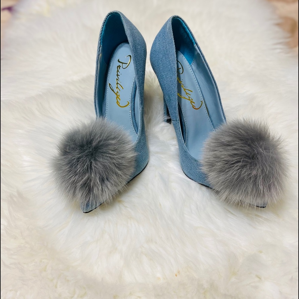 Women denim pumps